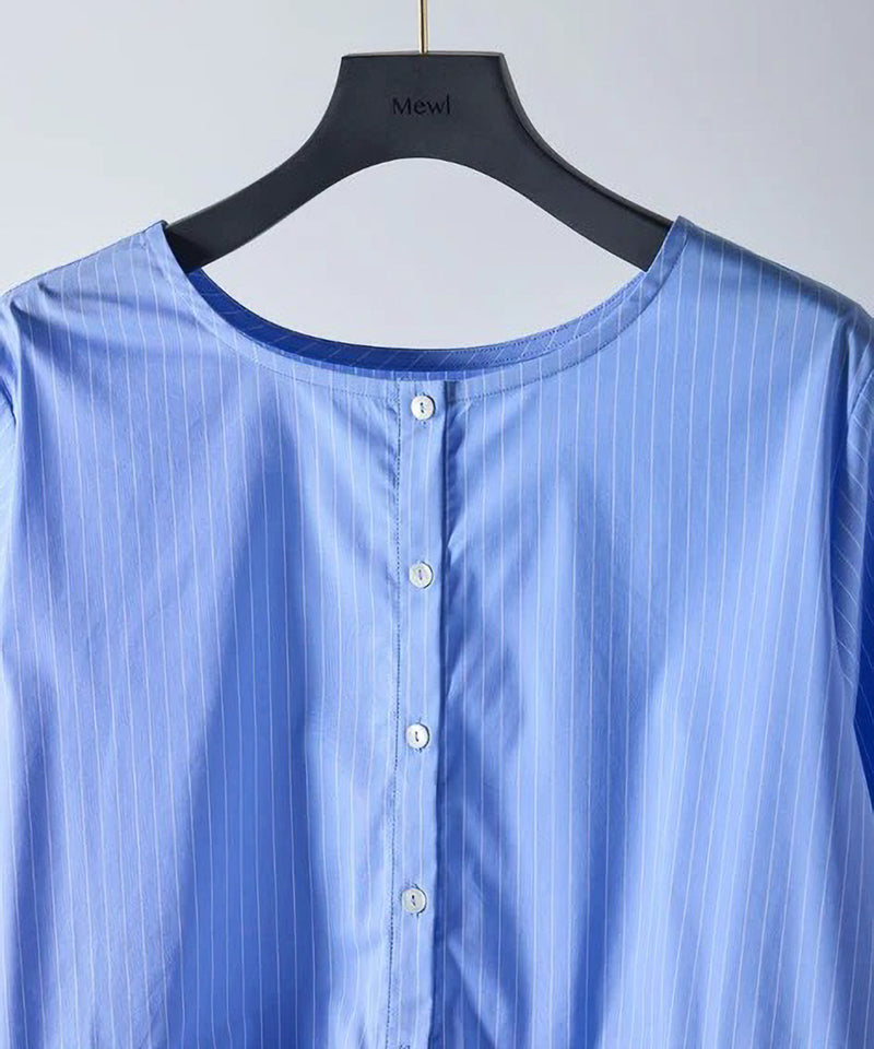 【Mewl/ミュール】ペプラムフリル2WAYブラウス