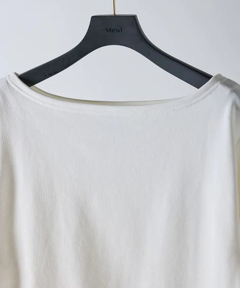 【Mewl/ミュール】オフショルシャツスリーブスウェット