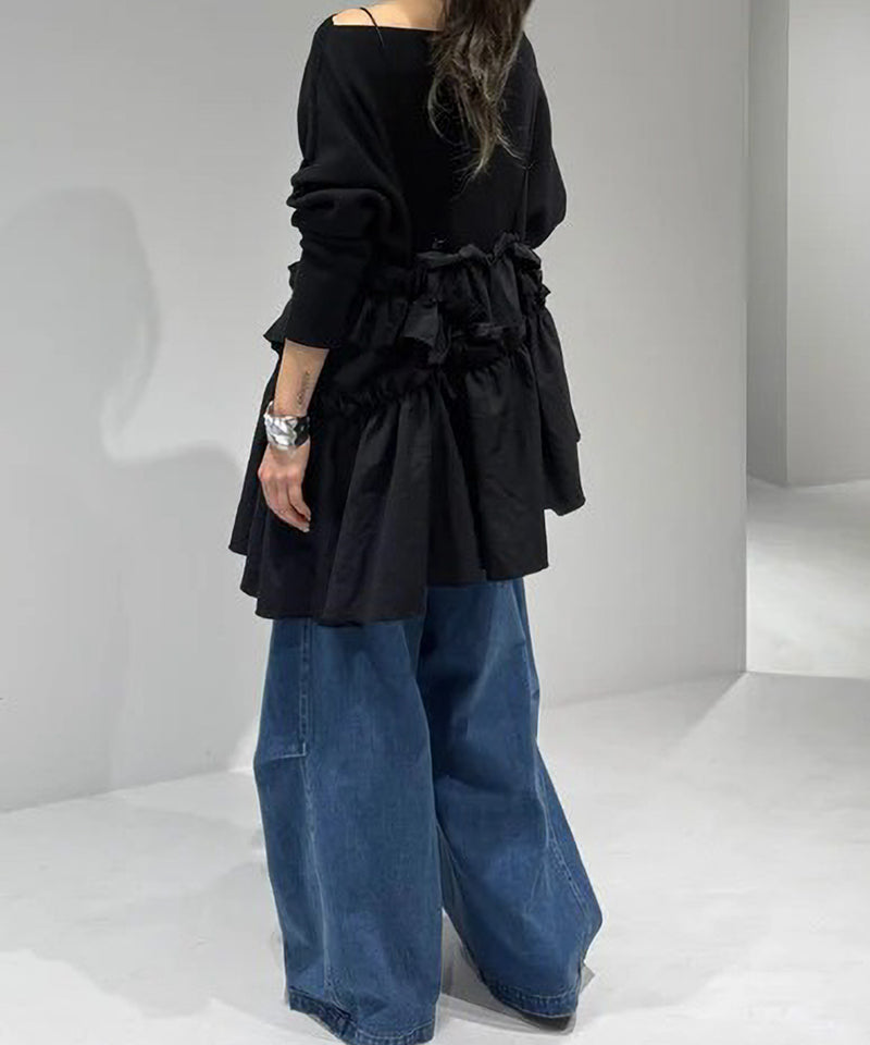 【Mewl/ミュール】アシメティアードキャミ