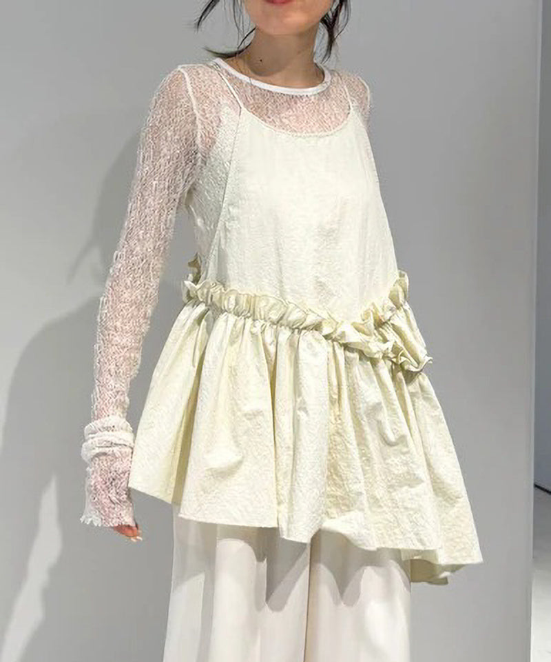 【Mewl/ミュール】アシメティアードキャミ