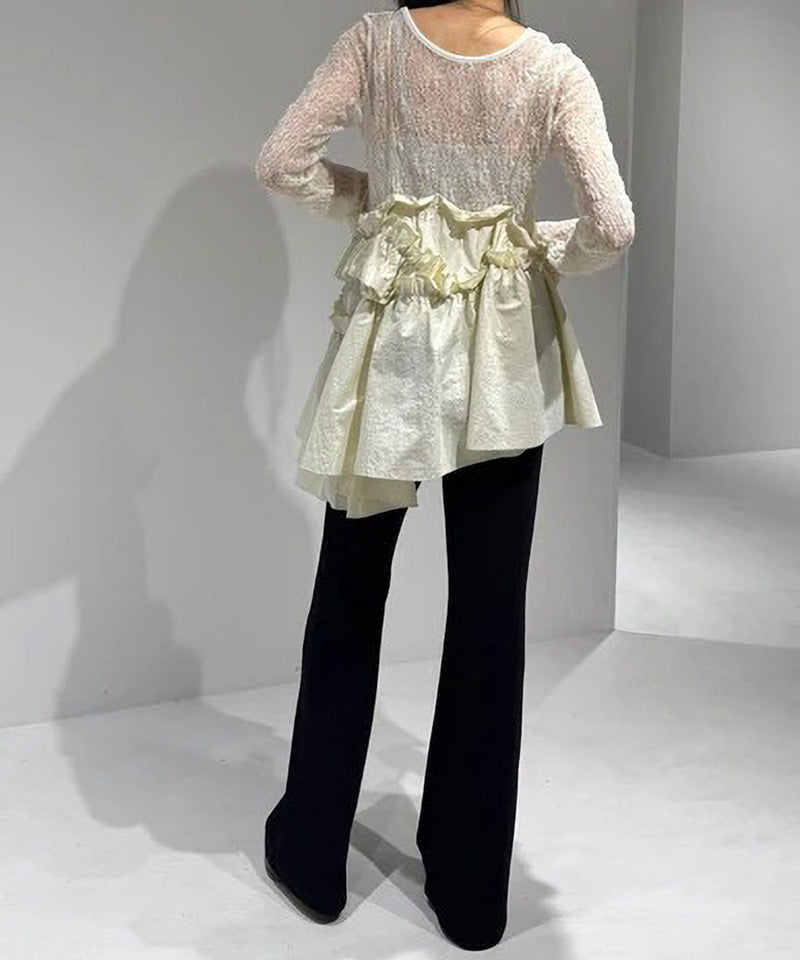 【Mewl/ミュール】アシメティアードキャミ