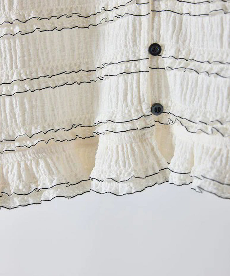 【Mewl/ミュール】ミニフリル2WAYカーデ