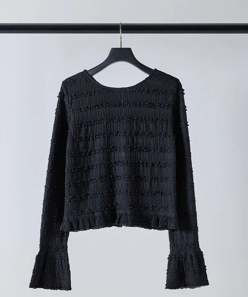 【Mewl/ミュール】ミニフリル2WAYカーデ