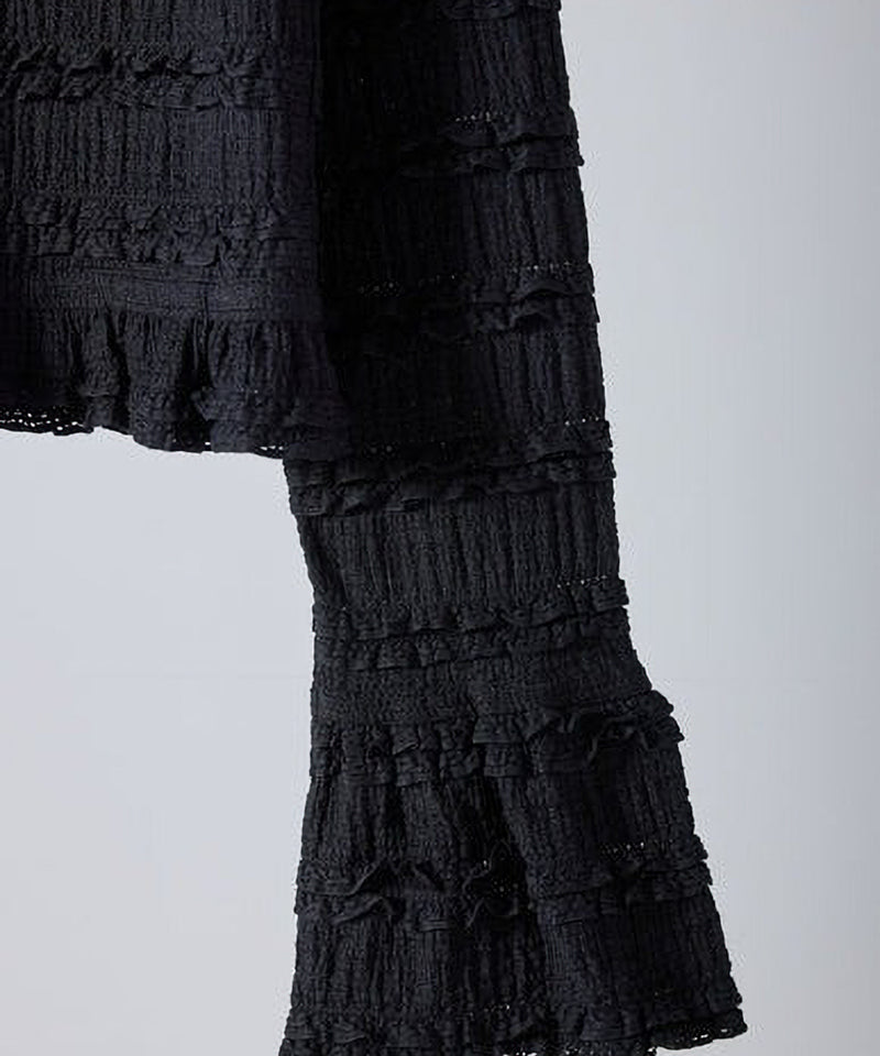 【Mewl/ミュール】ミニフリル2WAYカーデ