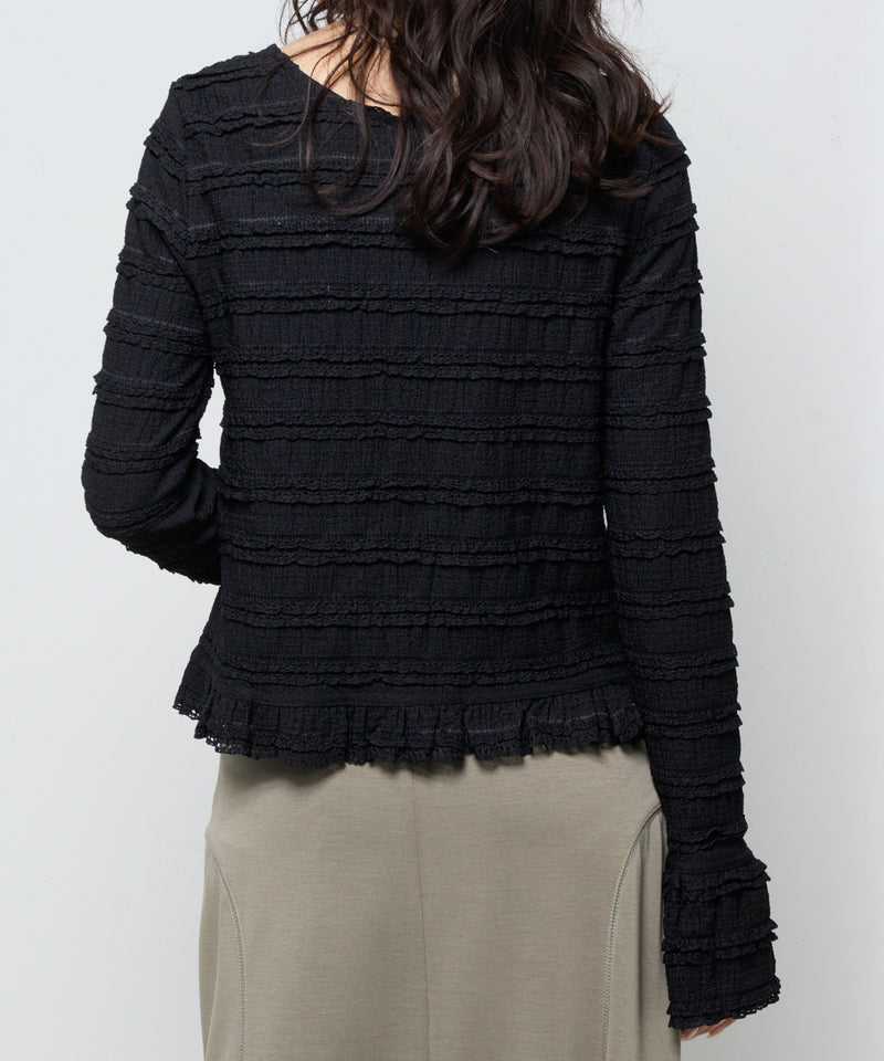 【Mewl / ミュール】ミニフリル2WAYカーデ