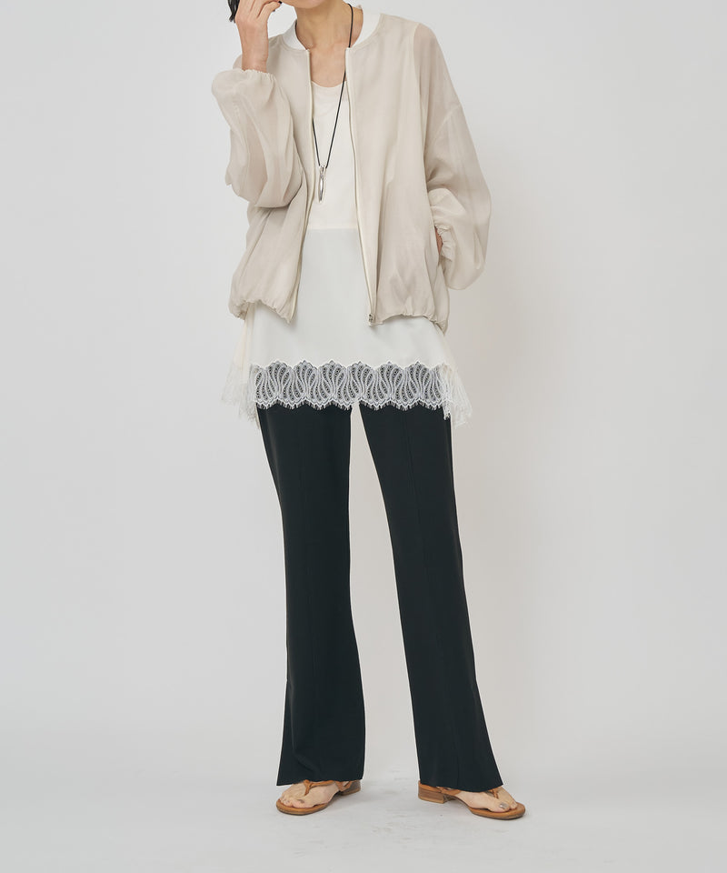 【CHIGNON/シニヨン】ヘムレースサテンタンク