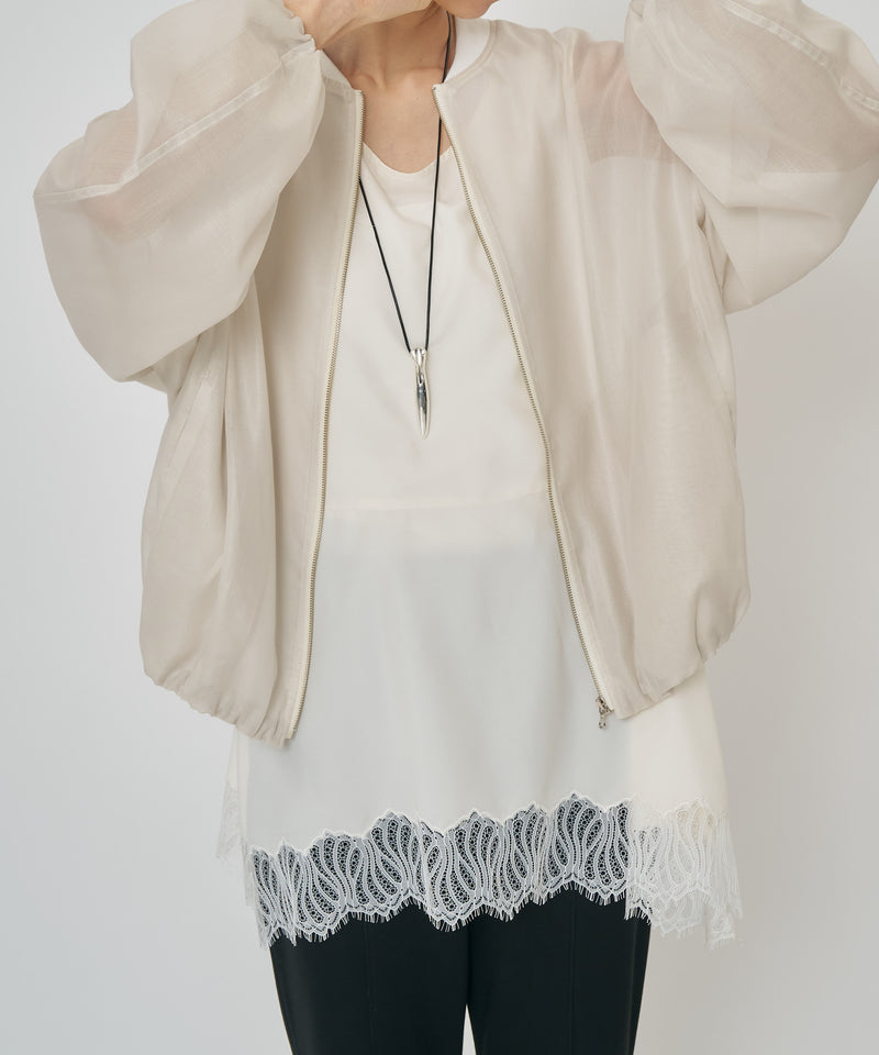 【CHIGNON/シニヨン】ヘムレースサテンタンク