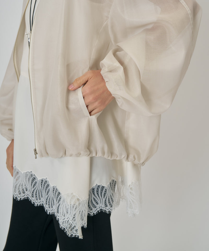 【CHIGNON/シニヨン】ヘムレースサテンタンク