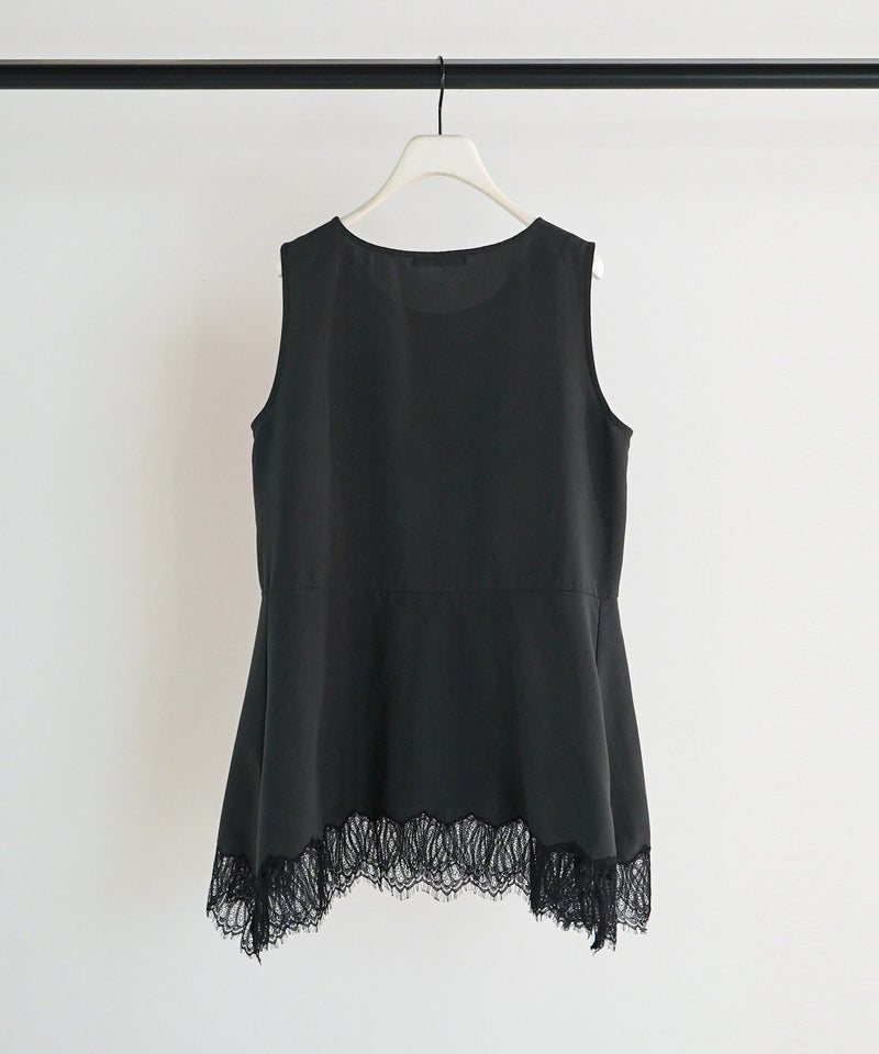 【CHIGNON/シニヨン】ヘムレースサテンタンク