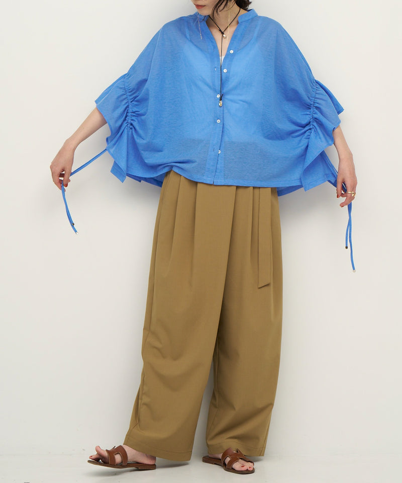 【CHIGNON / シニヨン】梳毛調ベルト付ラップパンツ