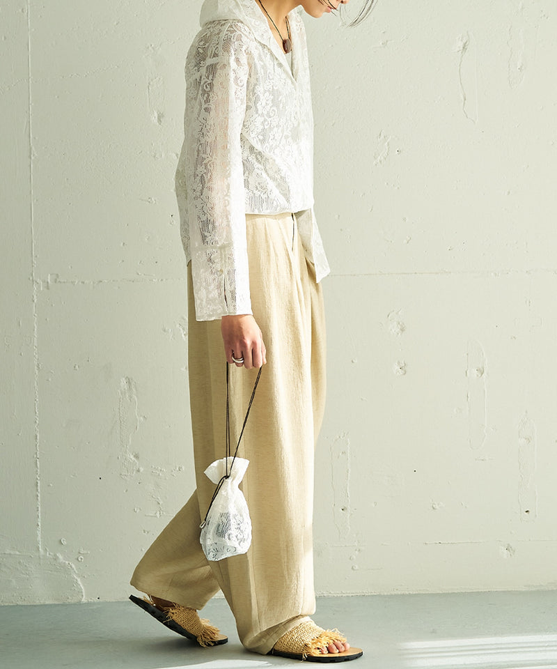 【YENN / イエン】PORTABLE LACE HOODIE ポータブルレースフーディー