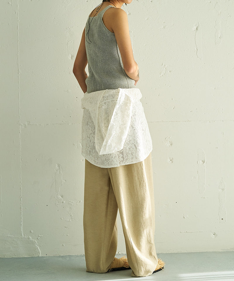 【YENN / イエン】PORTABLE LACE HOODIE ポータブルレースフーディー