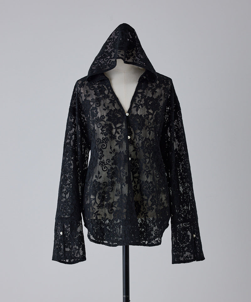 【YENN / イエン】PORTABLE LACE HOODIE ポータブルレースフーディー
