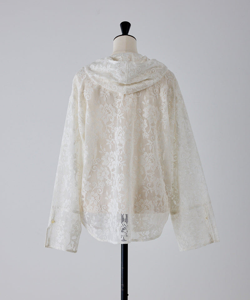 【YENN / イエン】PORTABLE LACE HOODIE ポータブルレースフーディー