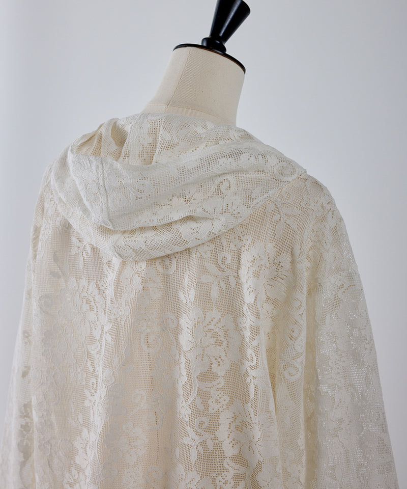 【YENN / イエン】PORTABLE LACE HOODIE ポータブルレースフーディー