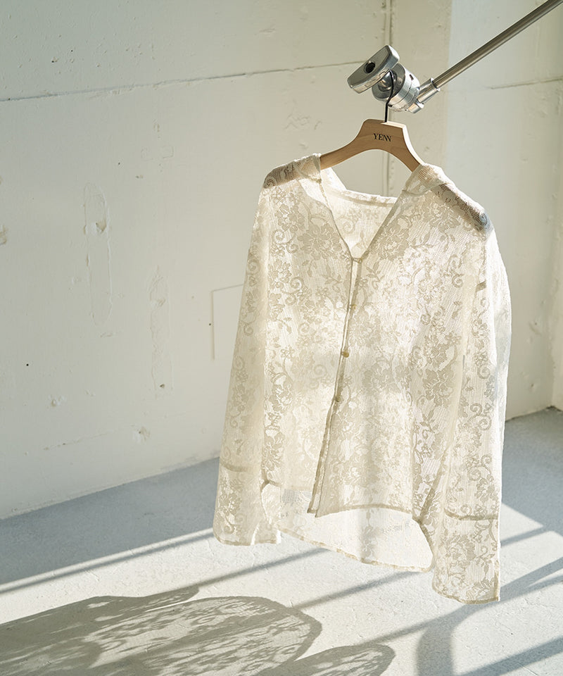 【YENN / イエン】PORTABLE LACE HOODIE ポータブルレースフーディー