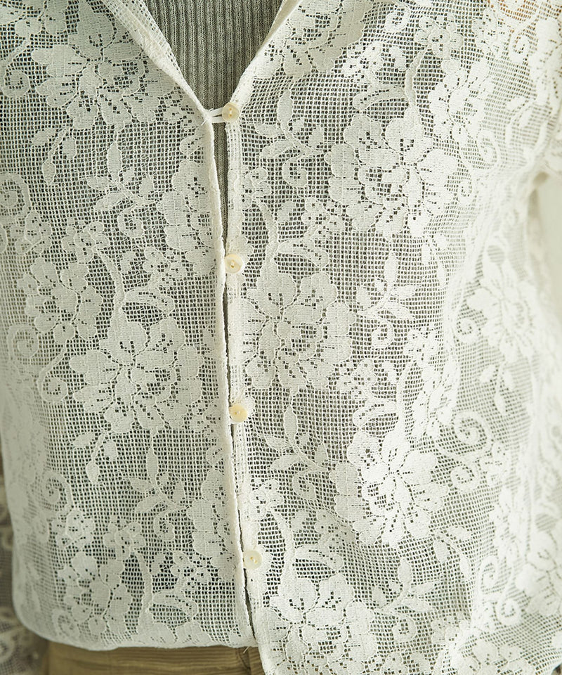 【YENN / イエン】PORTABLE LACE HOODIE ポータブルレースフーディー
