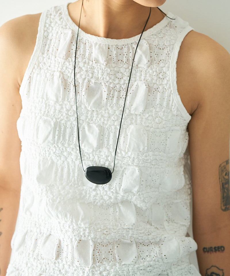 【YENN / イエン】SHRUNK LACE TANKTOP / シュランクレースタンクトップ