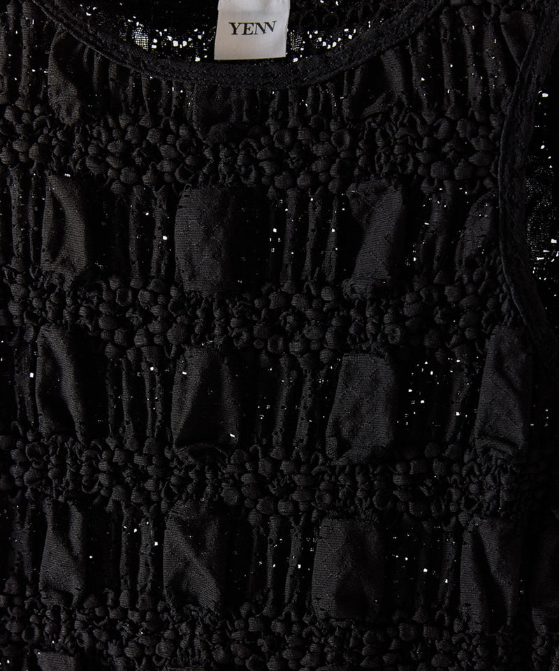 【YENN / イエン】SHRUNK LACE TANKTOP / シュランクレースタンクトップ