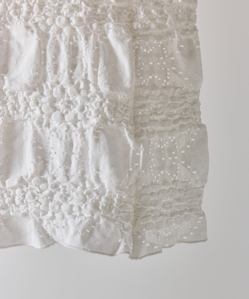 【YENN / イエン】SHRUNK LACE TANKTOP / シュランクレースタンクトップ