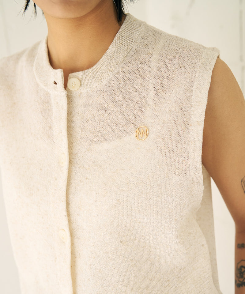 【YENN / イエン】LINEN SHEER VEST リネンシアーベスト