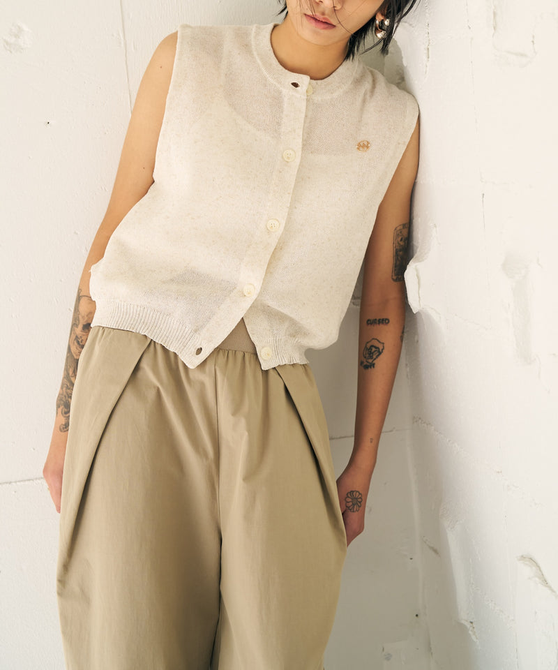 【YENN / イエン】LINEN SHEER VEST リネンシアーベスト
