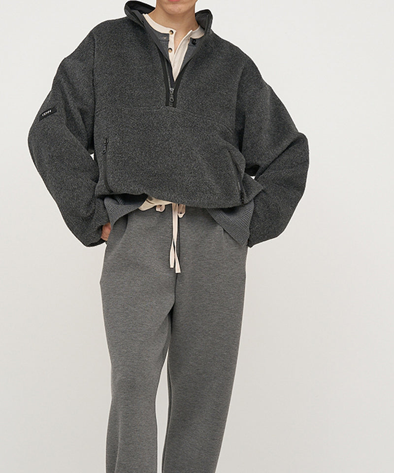 【YENN / イエン】SHAGGY HALF ZIP JK / シャギーハーフジップジャケット