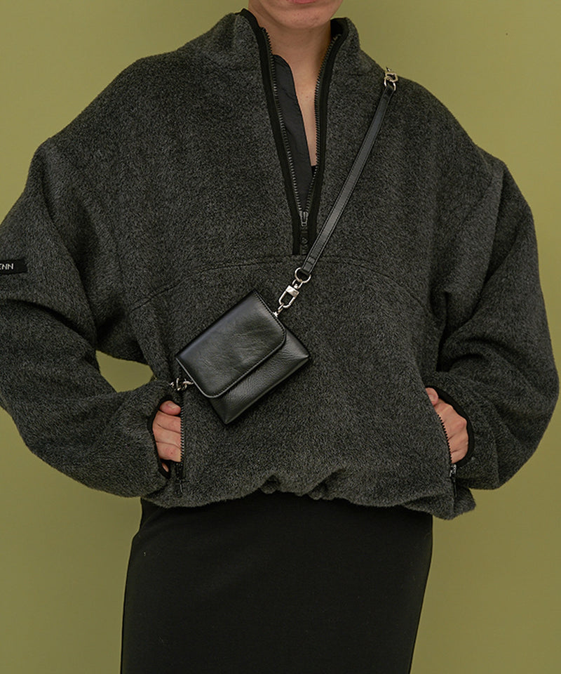 【YENN / イエン】SHAGGY HALF ZIP JK / シャギーハーフジップジャケット