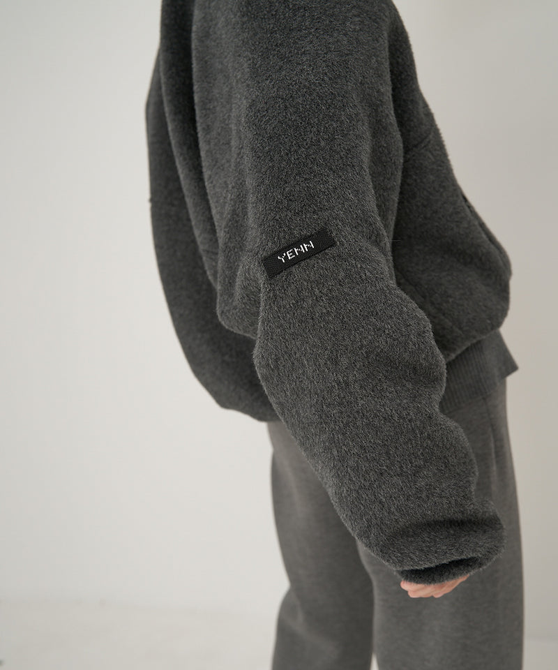 【YENN / イエン】SHAGGY HALF ZIP JK / シャギーハーフジップジャケット