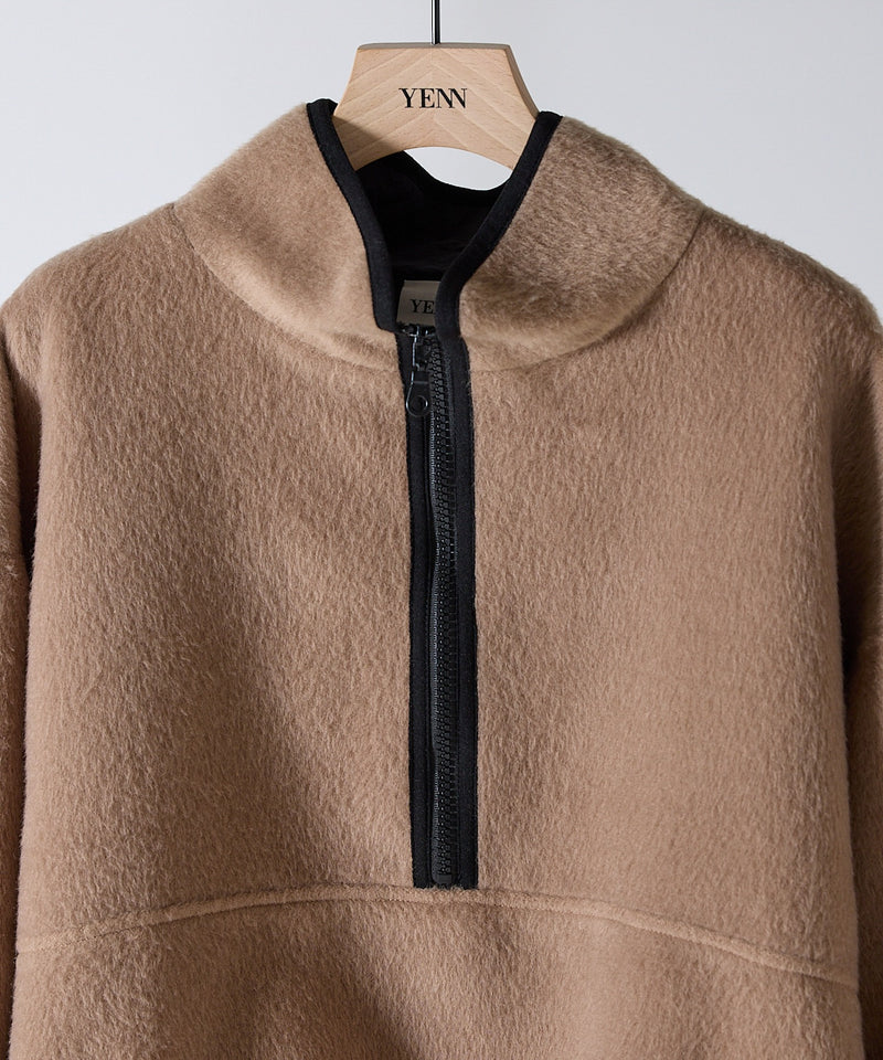 【YENN / イエン】SHAGGY HALF ZIP JK / シャギーハーフジップジャケット
