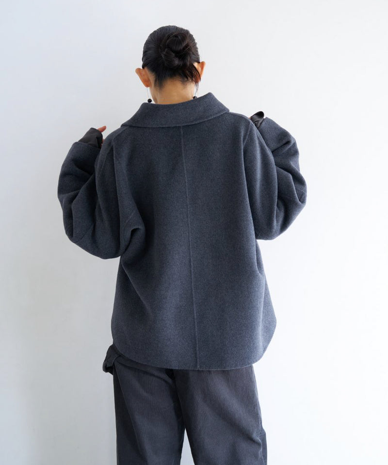 【YENN / イエン】W FACE COLLARED JK / ダブルフェイスカラードジャケット