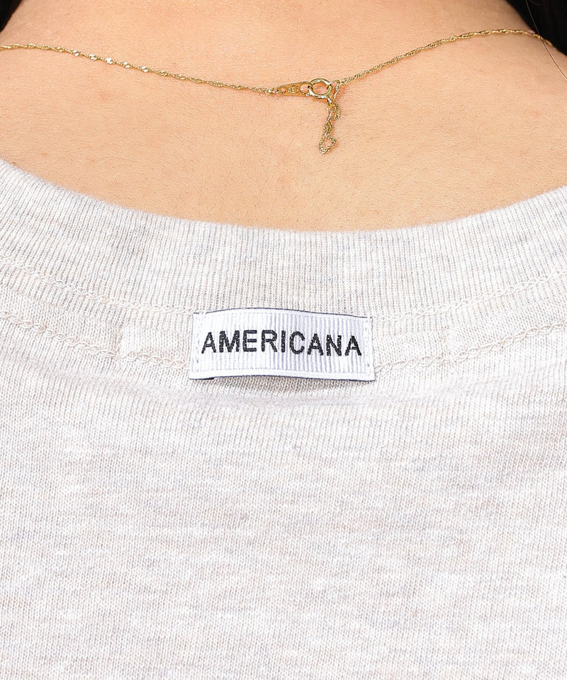 【AMERICANA】ラフィー丸胴 プリントT