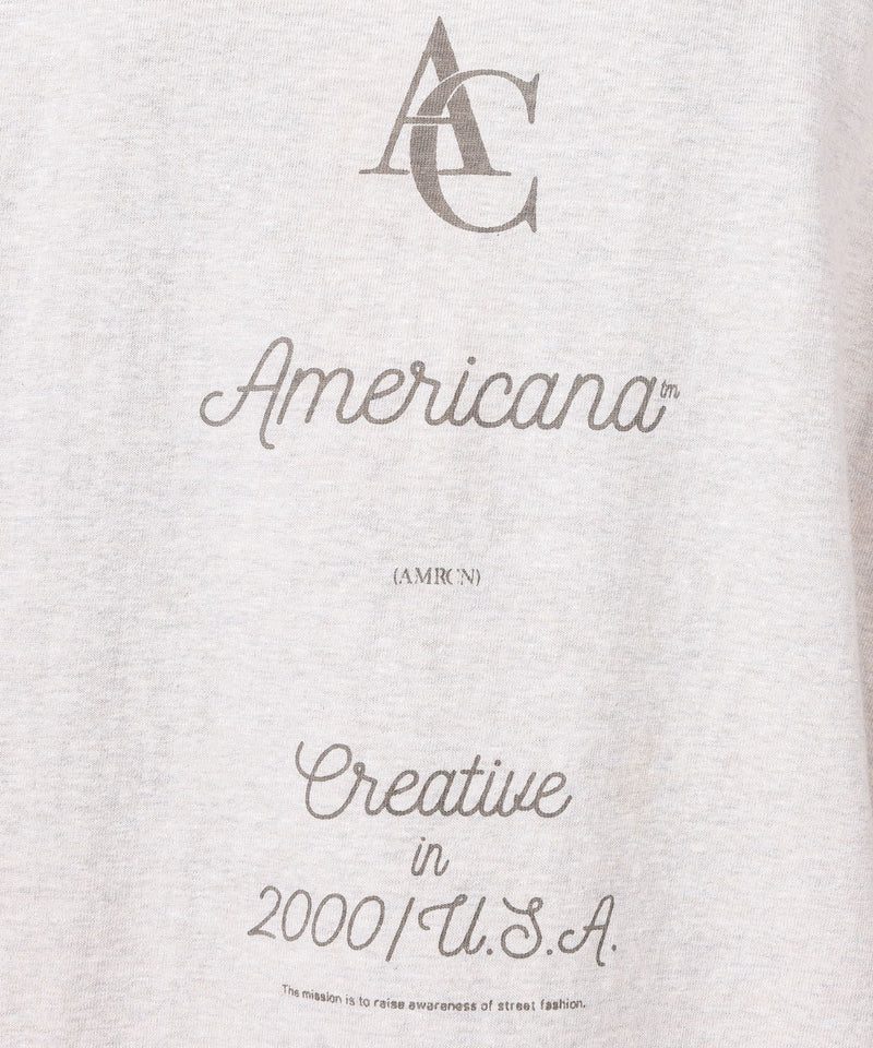 【AMERICANA】ラフィー丸胴 プリントT