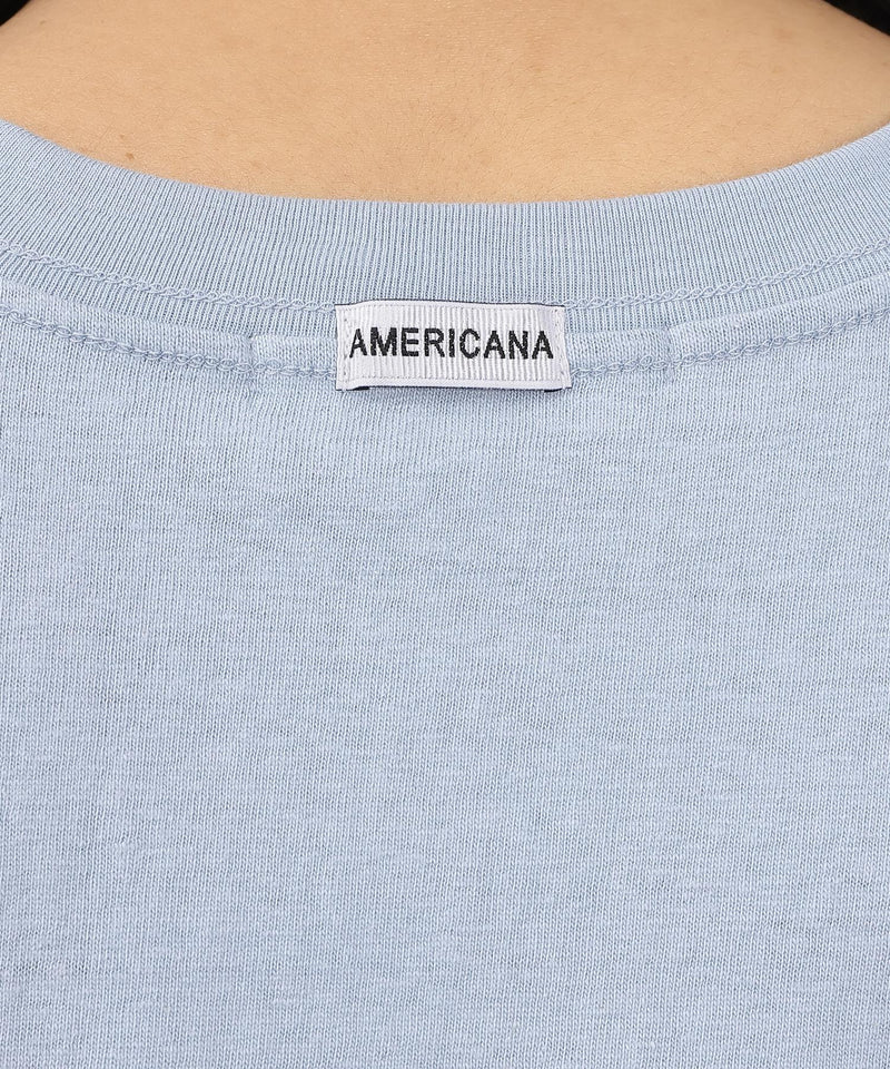 【AMERICANA】ラフィー丸胴 プリントT