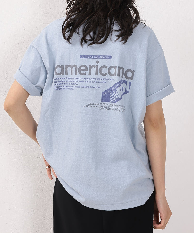 【AMERICANA】ラフィー丸胴 プリントT