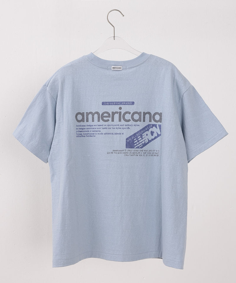 【AMERICANA】ラフィー丸胴 プリントT