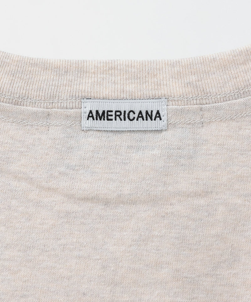 【AMERICANA】ラフィー丸胴 プリントT