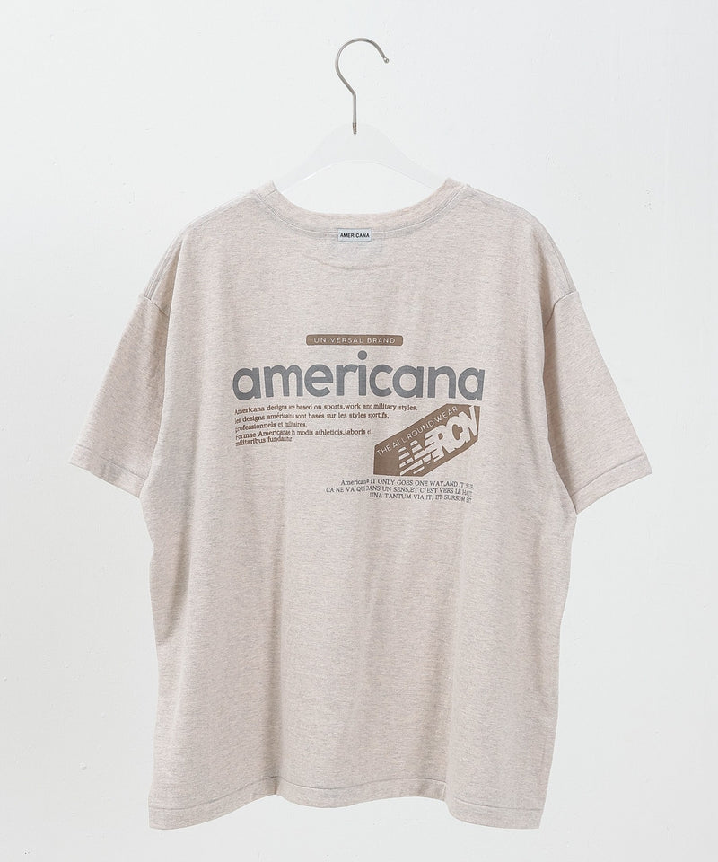 【AMERICANA】ラフィー丸胴 プリントT