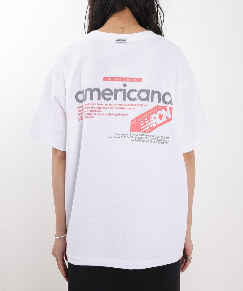 【AMERICANA】ラフィー丸胴 プリントT