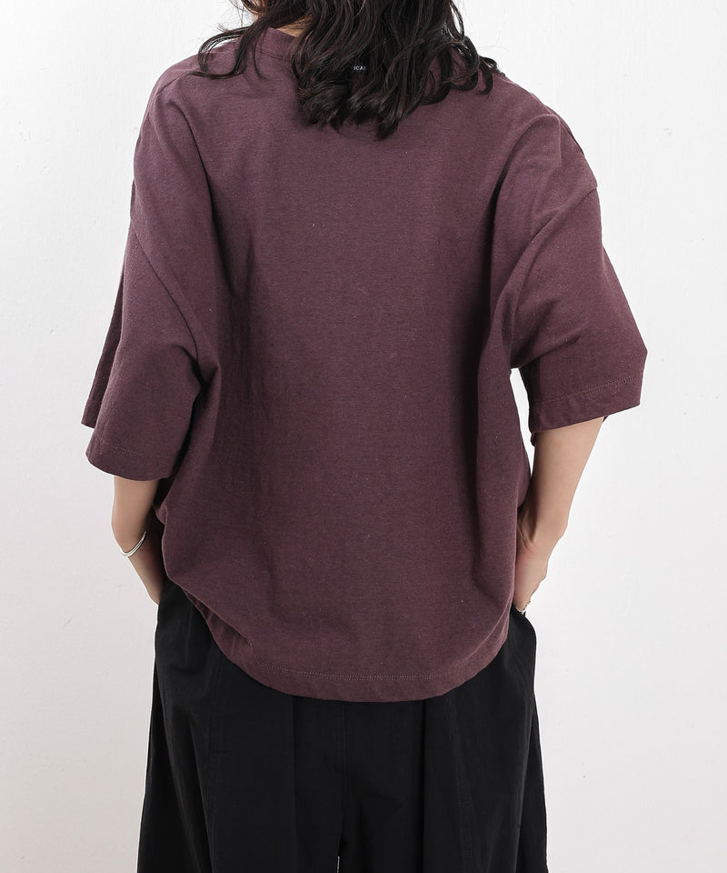 【AMERICANA】ヘンリーネックワイドT