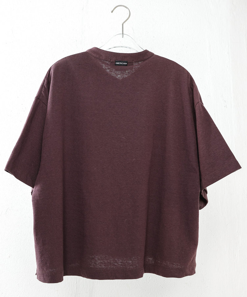 【AMERICANA】ヘンリーネックワイドT