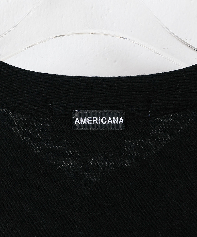 【AMERICANA】ヘンリーネックワイドT
