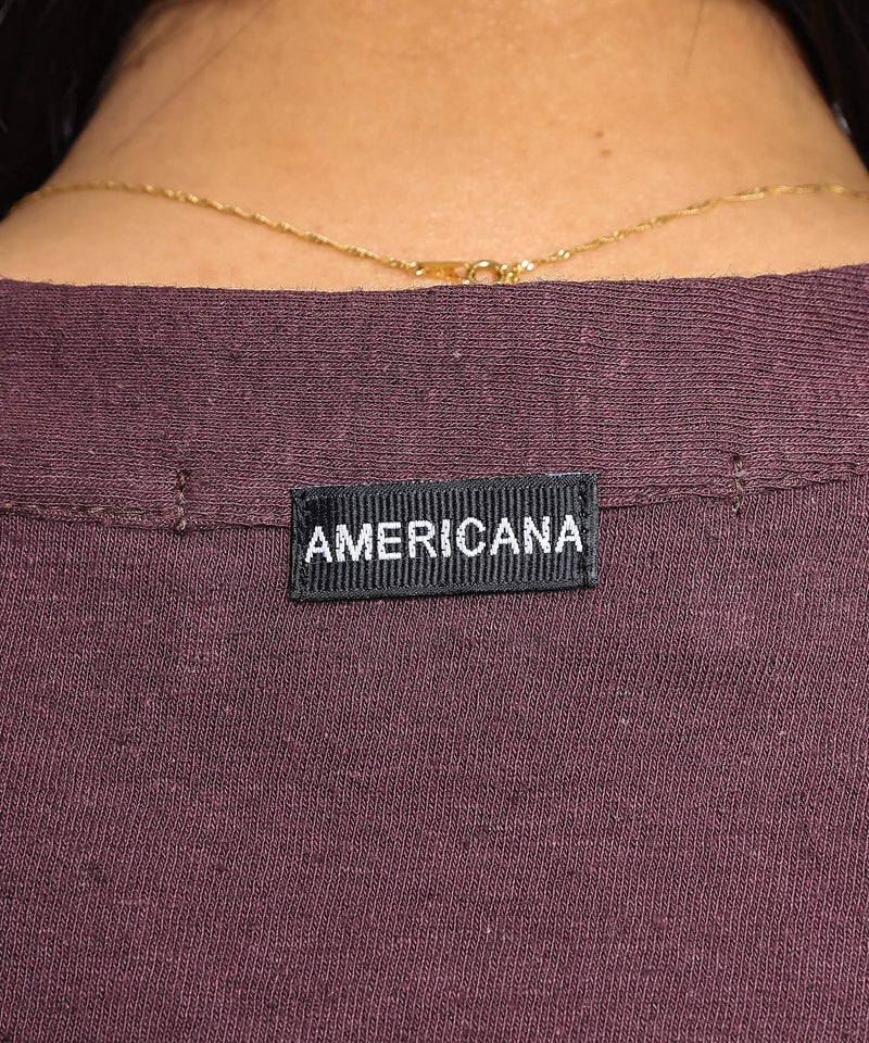 【AMERICANA】ヘンリーネックワイドT