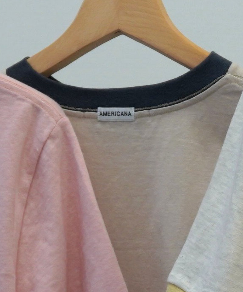 【AMERICANA】クロップド リンガーT