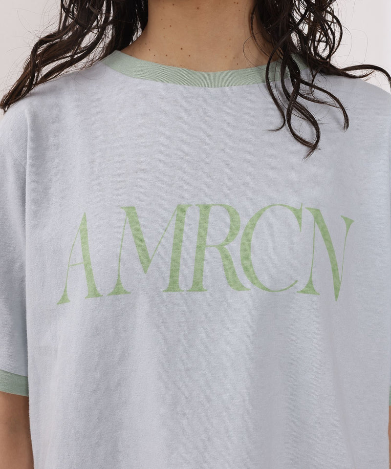 【AMERICANA】クロップド リンガーT