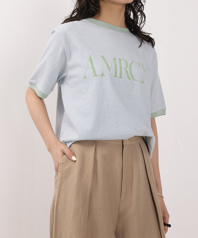 【AMERICANA】クロップド リンガーT