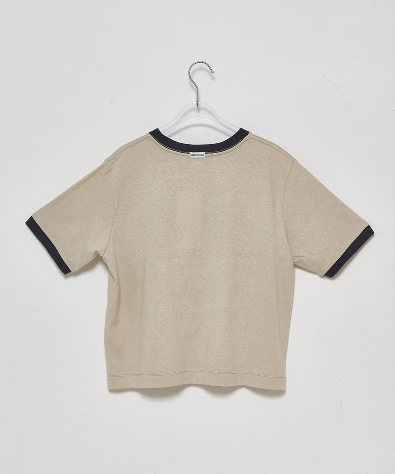 【AMERICANA】クロップド リンガーT