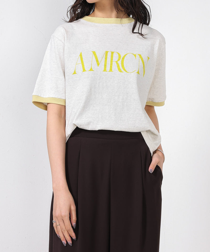 【AMERICANA】クロップド リンガーT