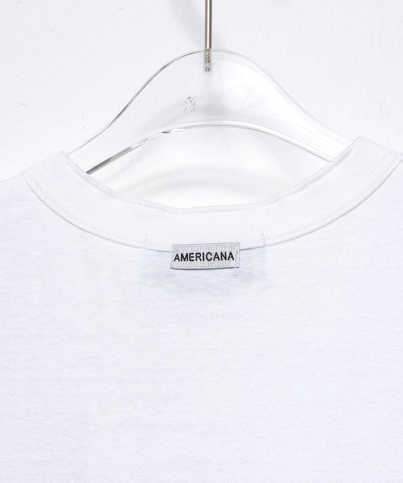 【AMERICANA】クロップド ノースリーブ ヘンリーネック