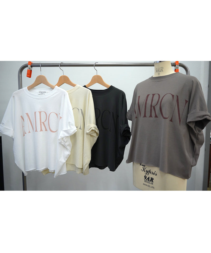 【AMERICANA】クロップドワイドロールアップT